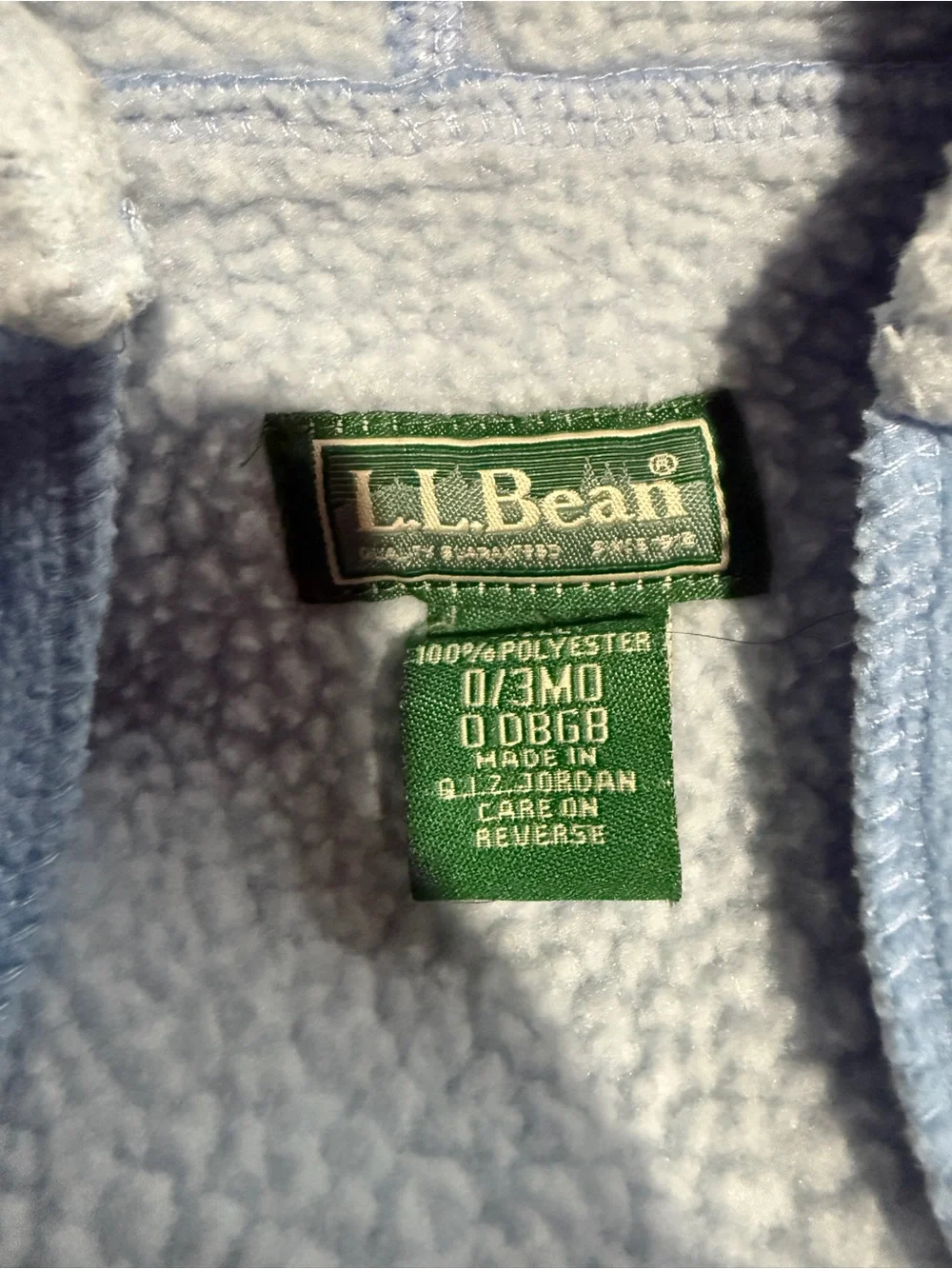 L.L.Bean Infant Baby Fleece Bear Ears Bunting Snowsuit 0-3 Months